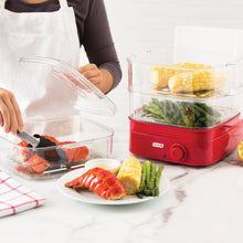 Load image into Gallery viewer, Dash DIS001RD Instant Food Steamer, Red
